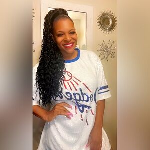 Sale‼️Dodgers Sequin jersey dress